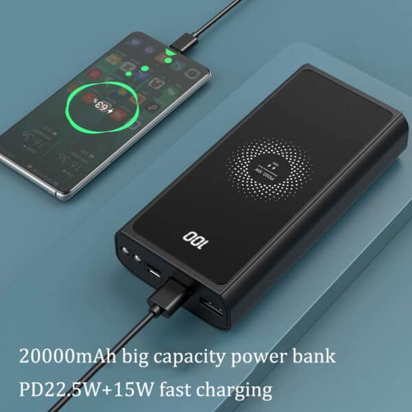 20000 mah wireless portable power bank